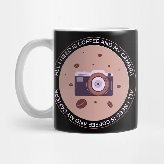 All I need is Coffee and My Camera Blush Circle by Kylie Paul